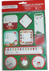 Conjunto de Etiquetas para presente de Natal - Verde