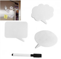Conjunto de 3 ímãs para quadro branco em formato de balão de fala