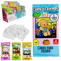 Cards Para Colorir Comfy Friends