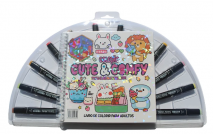 Livro de colorir - Kit com livro + 12 canetinhas Hidrocor