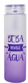 Garrafa de Plástico 500ml Beba mais Água - Roxo