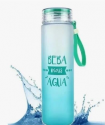 Garrafa de Plástico 500ml Beba mais Água - Azul