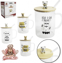 Caneca com canudo e tampa - 410ml