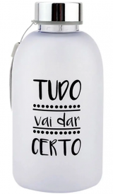 Garrafa de Plástico 600ml - Tudo Vai Dar Certo