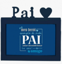 Porta Retrato Azul - Pai