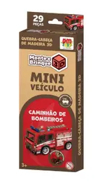 Quebra-Cabeça de madeira 3d Caminhão de bombeiros