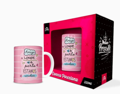 Caneca Aniversário Rosa - Melhor Presente