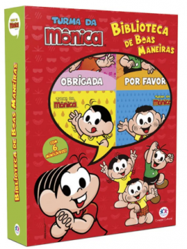 Biblioteca de boas maneiras -  Turma da Mônica (com 6 mini livros)