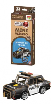 Quebra-Cabeça de madeira 3d Viatura de polícia