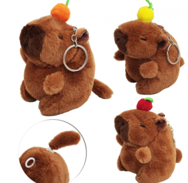 Chaveiro Pelúcia - Capivara (mexe o rabinho)