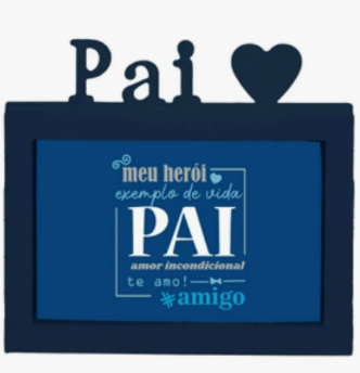 Porta Retrato Azul - Pai